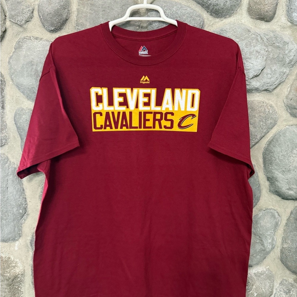 Majestic Kevin Love Cleveland Cavaliers T-Shirt Maroon 2XL NWOT LOVE 0
